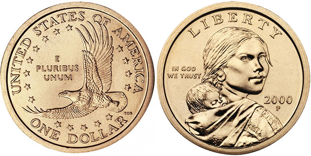 US coin 1 dollar 2000