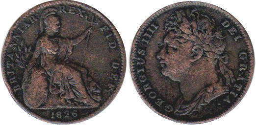 British Farthing coin all types in history