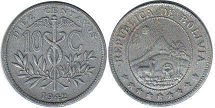 coin Bolivia 10 centavos 1942