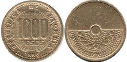 moneda de 1000 mil pesos colombianos 1996