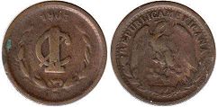 moneda Mexicana 1 centavo 1903