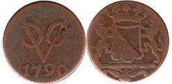 coin Utrecht 1 duit 1790