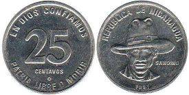 coin Nicaragua 25 centavos 1981