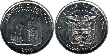 coin Panama 1/2 balboa 2015