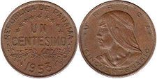moneda Panamá 1 centesimo 1953