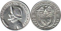 moneda Panamá 1/10 balboa 1947 antigua