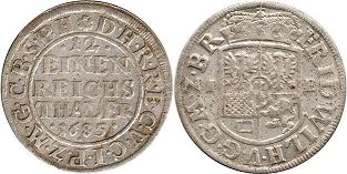coin Brandenburg-Prussia 12 einen thaler 1685