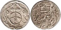 Münze Sachsen-Weimar dreier (3 pfennig) 1686