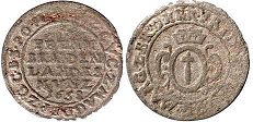 Münze Brandenburg-Preußen 6 Pfennig 1658