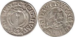 Münze Brandenburg-Preußen 1 grosch 1658