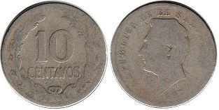 coin Salvador 10 centavos 1925