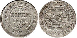 Münze Sachsen 1/12 Thaler 1694