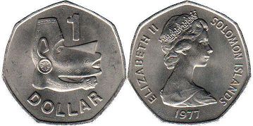 coin Solomon Islands 1 dollar 1977