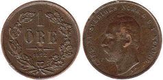coin Sweden 1 ore 1872