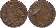 moneda Venezuela 1/4 centavo 1843