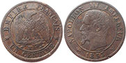 coin France 1 centime 1853