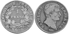 coin France 1 franc 1806