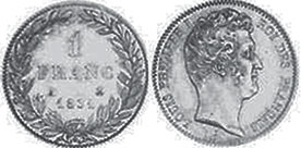 moneda Francia 1 franco 1831
