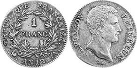 pièce de monnaie France 1 franc 1803