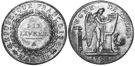coin France 6 livres 1793