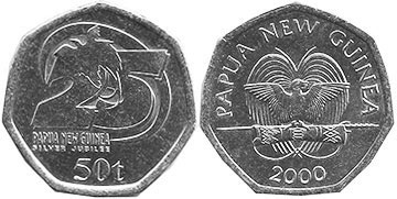 coin Papua New Guinea 50 toea 2000