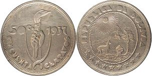 moneda Bolivia 50 centavos 1937