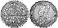 piece canadian old monnaie 5 cents 1911