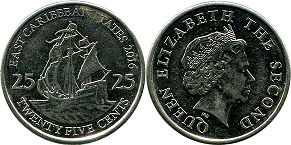 monnaie Eastern Caribbean States 25 cents 2016