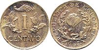 moneda Colombia 1 centavo 1960