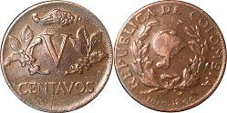 coin Colombia 5 centavos 1960