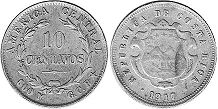 moneda Costa Rica 10 centavos 1917