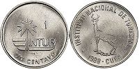 moneda Cuba 1 centavo 1988 INTUR 