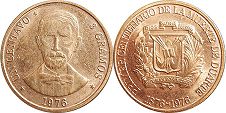coin Dominican Republic 1 centavo 1976