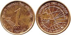 coin Ecuador 1 centavo 2003