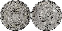 moneda Ecuador 50 centavos 1928
