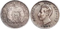 moneda Ecuador 1 decimo 1889