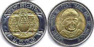 Vatican 500 lire 1993