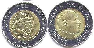 Vatican 500 lire 1997