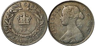coin Newfoundland 1 cent 1880