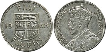 coin Fiji florin 1935