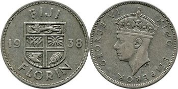 coin Fiji florin 1938