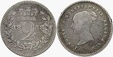 Münze Großbritannien alt
 2 pence 1838