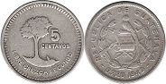 coin Guatemala 5 centavos 1949