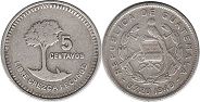 moneda Guatemala 5 centavos 1949