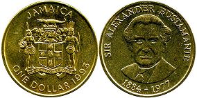 coin Jamaika 1 dollar 1993