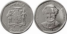 coin Jamaica 1 dollar 2012