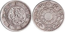 japanese old coin 10 sen 1870