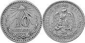 moneda Mexico 10 centavos 1919