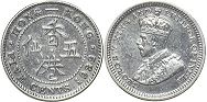 coin Hong Kong 5 cents 1932