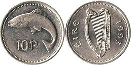 coin Ireland 10 pence 1993